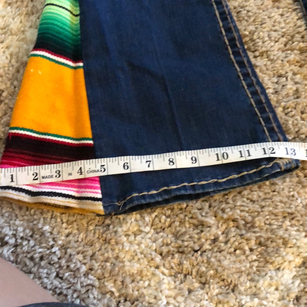 🎉Hippie boho 💕Revamp Serape🎉True Religion Becky bellbottoms - Picture 7 of 8